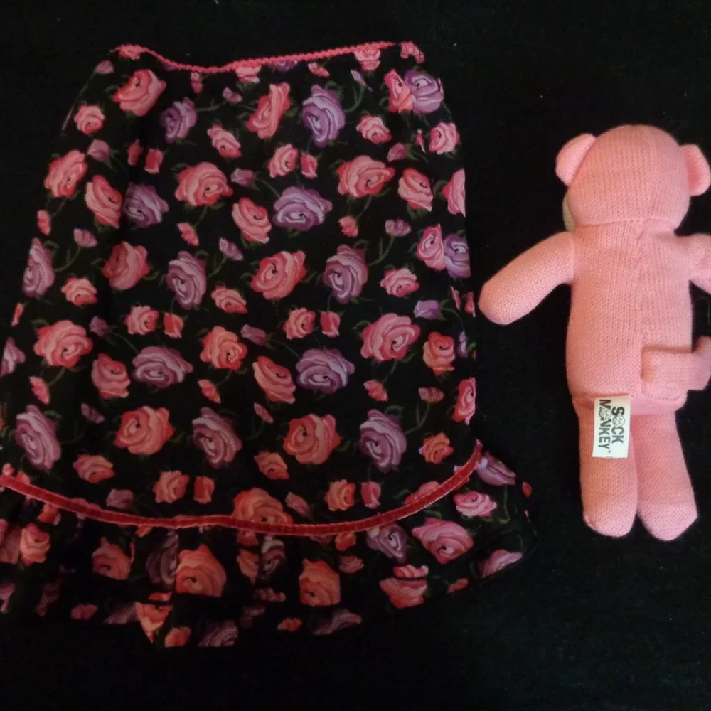 RETRO MARY KATE & ASHLEY GIRLS SKIRT 4 T & PINK STUFF MONKEY LOT